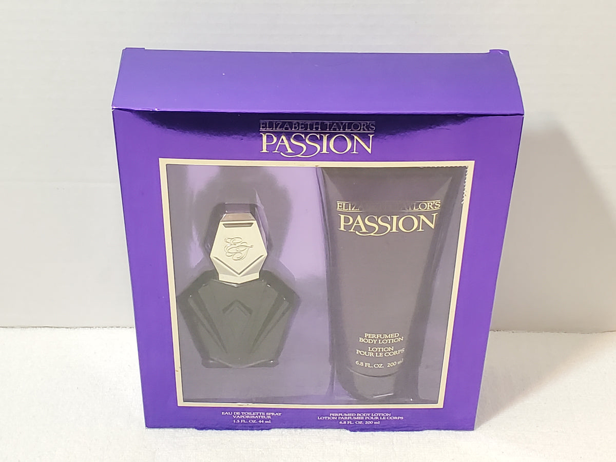 Elizabeth Taylor Passion Fragrance Gift Set 1.5 oz EDT Spray & 6.8 oz Lotion New