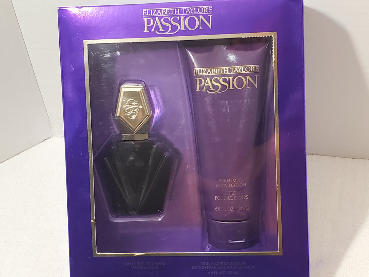 Elizabeth Taylor Passion Fragrance Gift Set 1.5 oz EDT Spray & 6.8 oz Lotion New