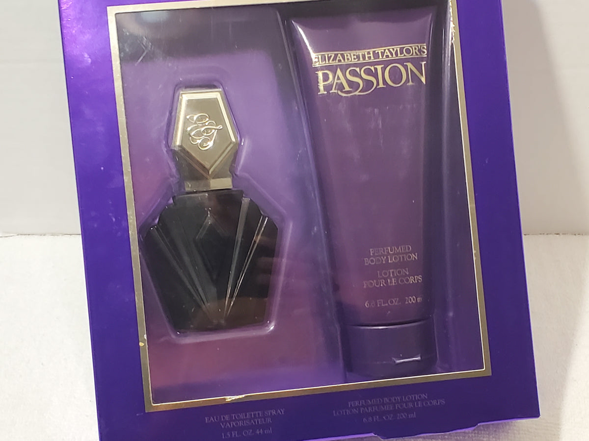 Elizabeth Taylor Passion Fragrance Gift Set 1.5 oz EDT Spray & 6.8 oz Lotion New