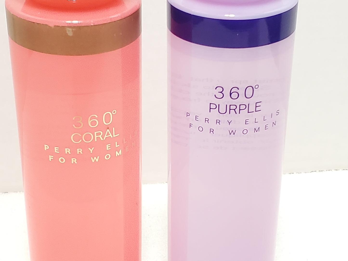 Perry Ellis 360 Coral & 360 Purple Body Mist Spray Set 8 oz / 236ml Women's