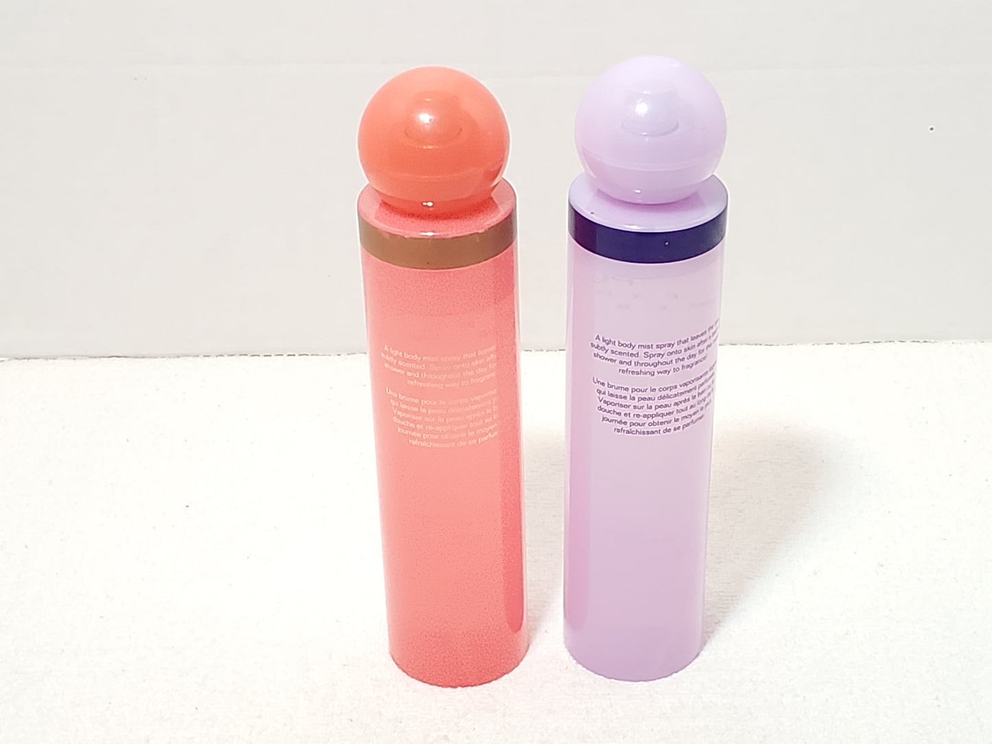 Perry Ellis 360 Coral & 360 Purple Body Mist Spray Set 8 oz / 236ml Women's