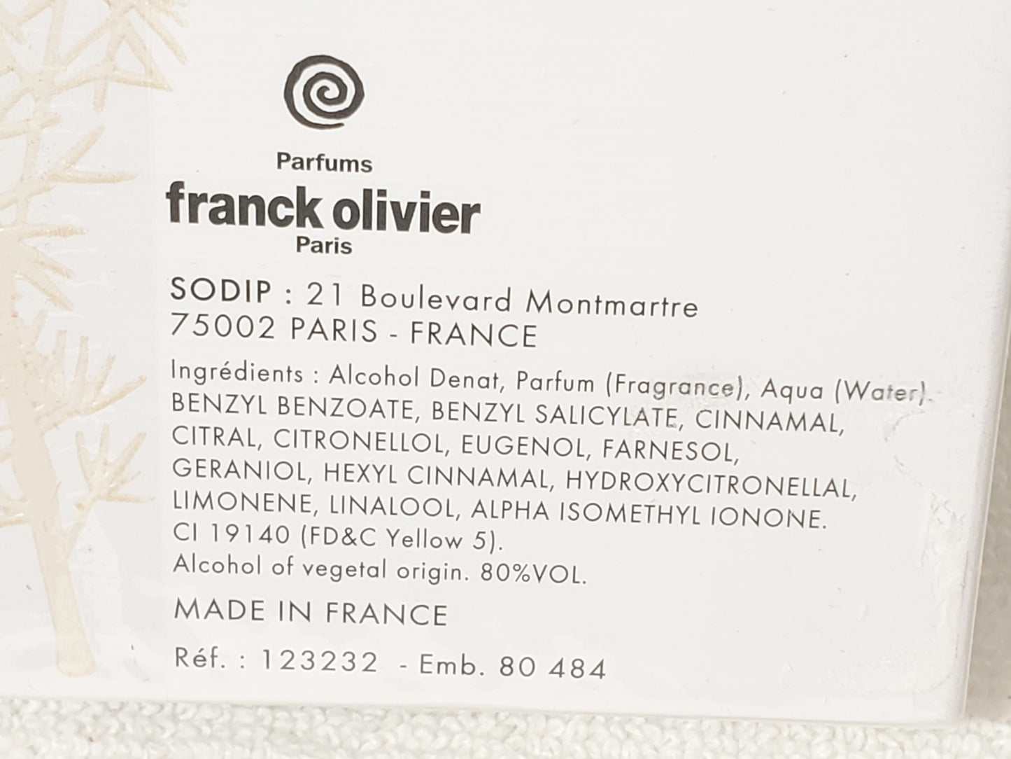Franck Olivier Bamboo Women 2.5 oz / 75 ml Eau De Parfum EDP Spray New Sealed