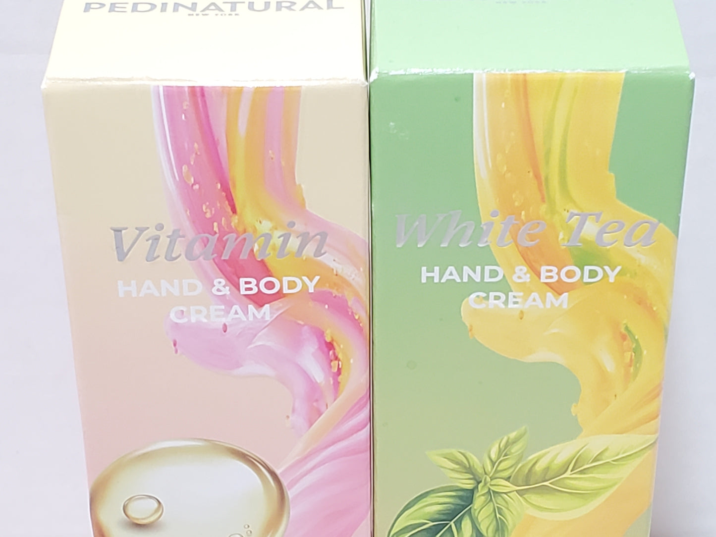 Lot of 2 PEDINATURAL New Hand & Body Cream Set Vitamin & White Tea 100g / 3.39oz