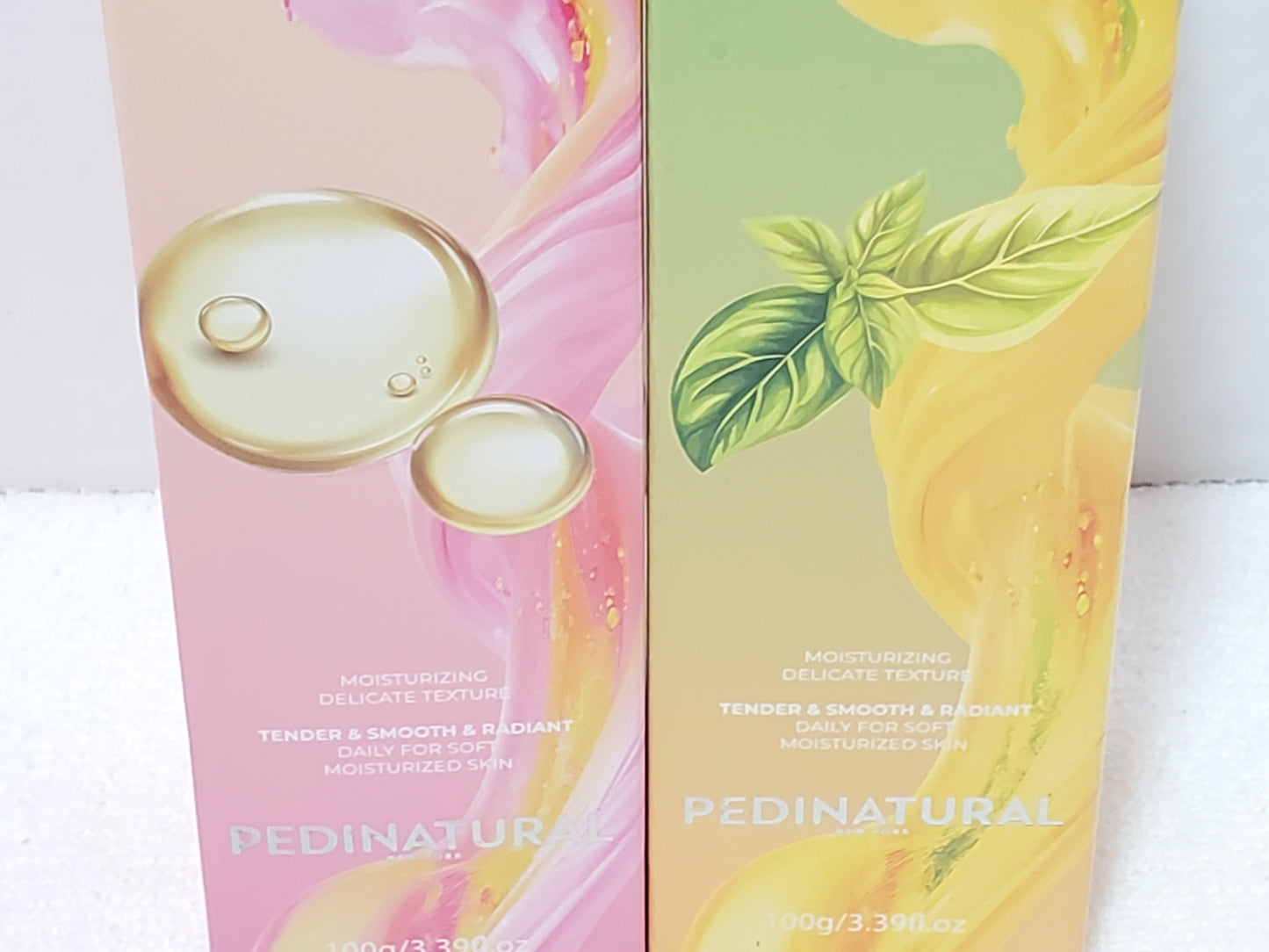 Lot of 2 PEDINATURAL New Hand & Body Cream Set Vitamin & White Tea 100g / 3.39oz