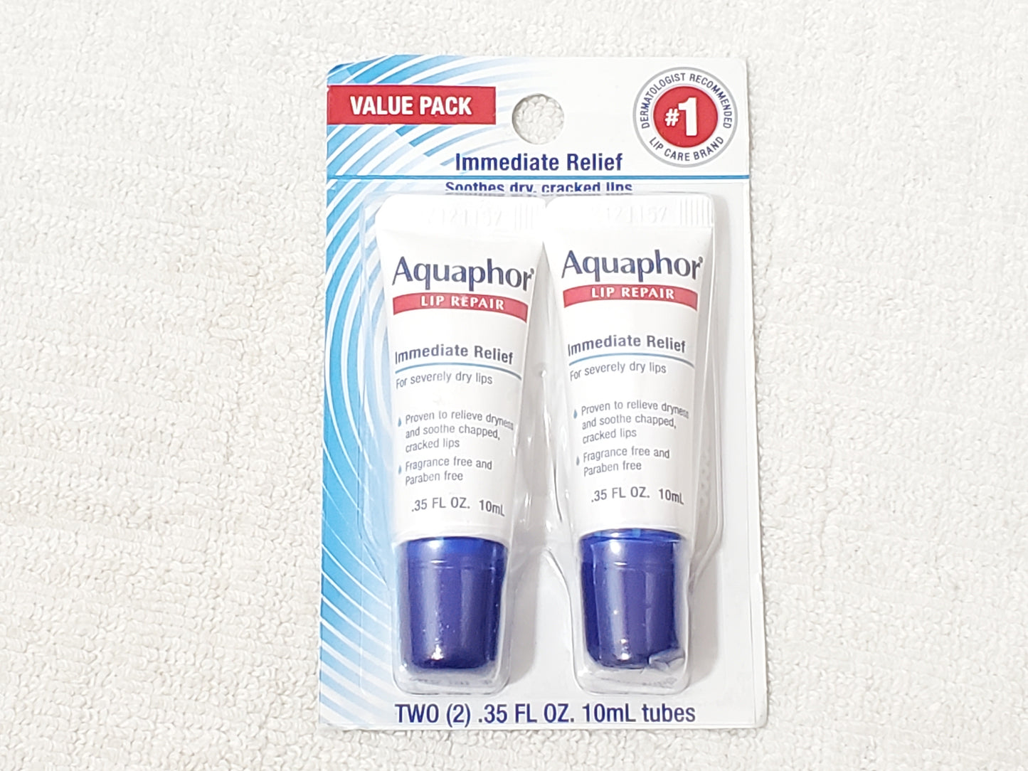 Aquaphor Lip Repair Ointment Moisturizing 0.35 oz / 10 ml Pack of 2 New Sealed
