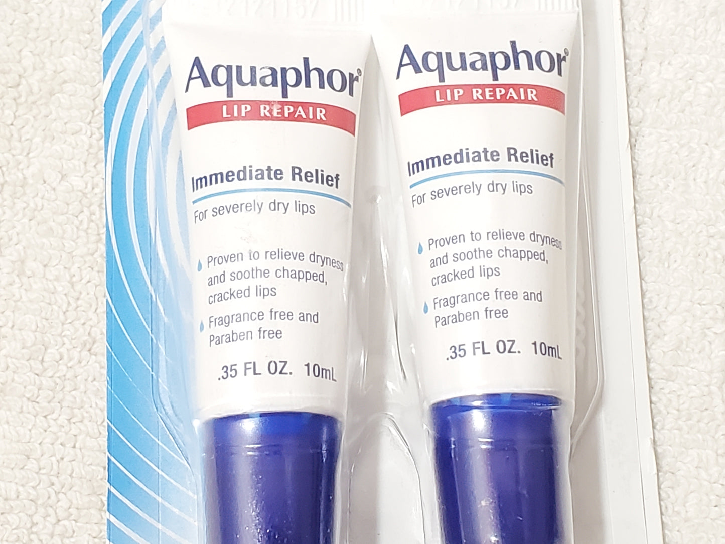 Aquaphor Lip Repair Ointment Moisturizing 0.35 oz / 10 ml Pack of 2 New Sealed