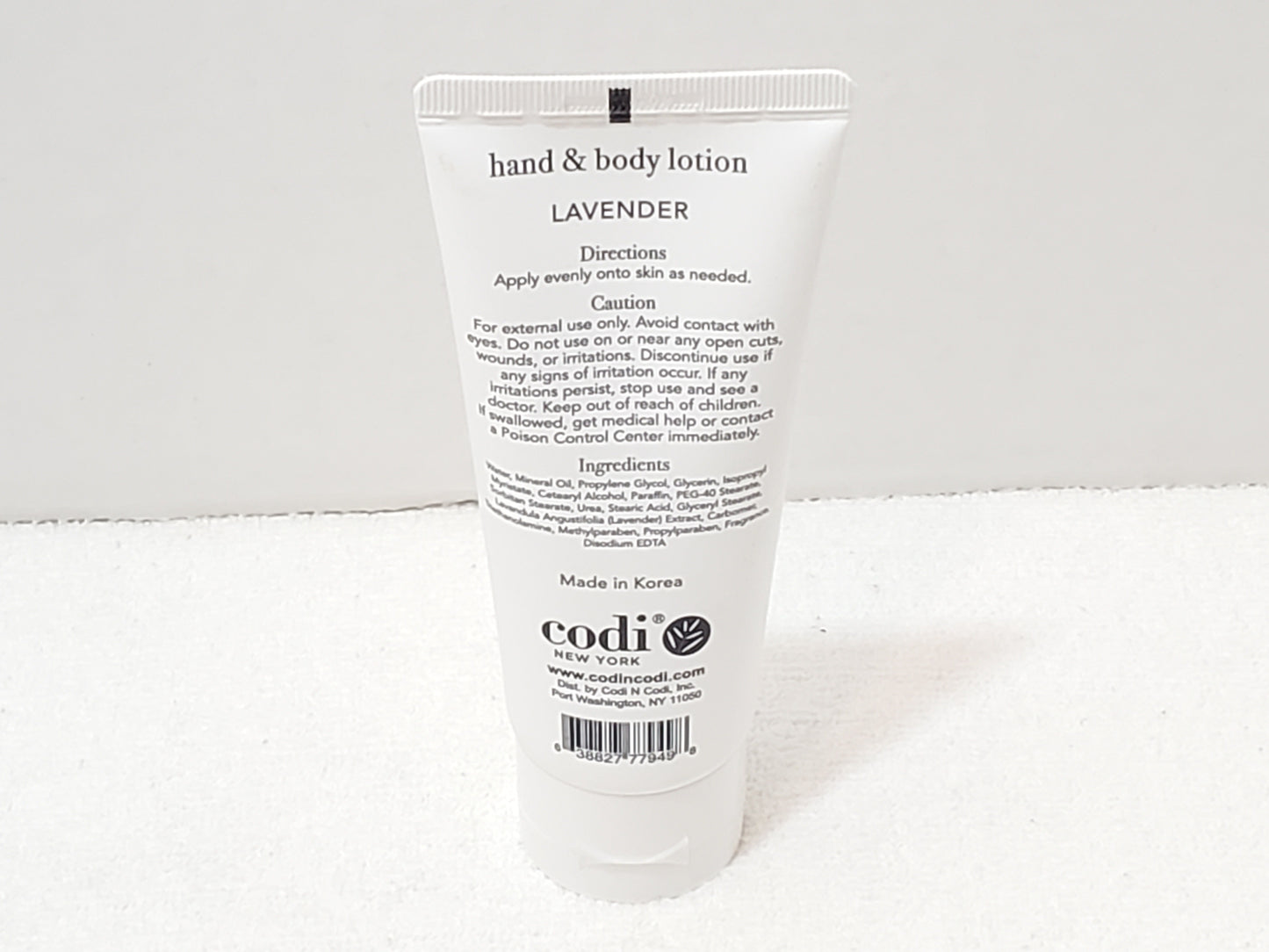 New Codi New York Hand & Body Lotion 3.3 oz / 100ml Lavender Squeeze Bottle
