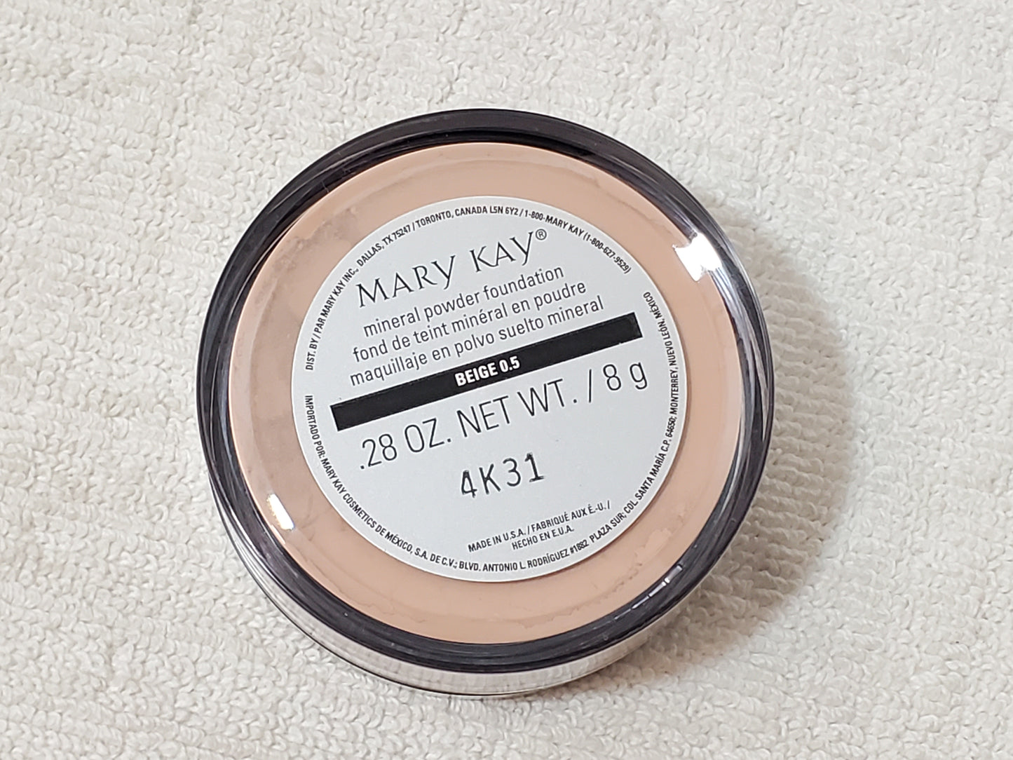 Mary Kay Mineral Powder Foundation Women's BEIGE 0.5 NIB 0.28 oz P/N 040986