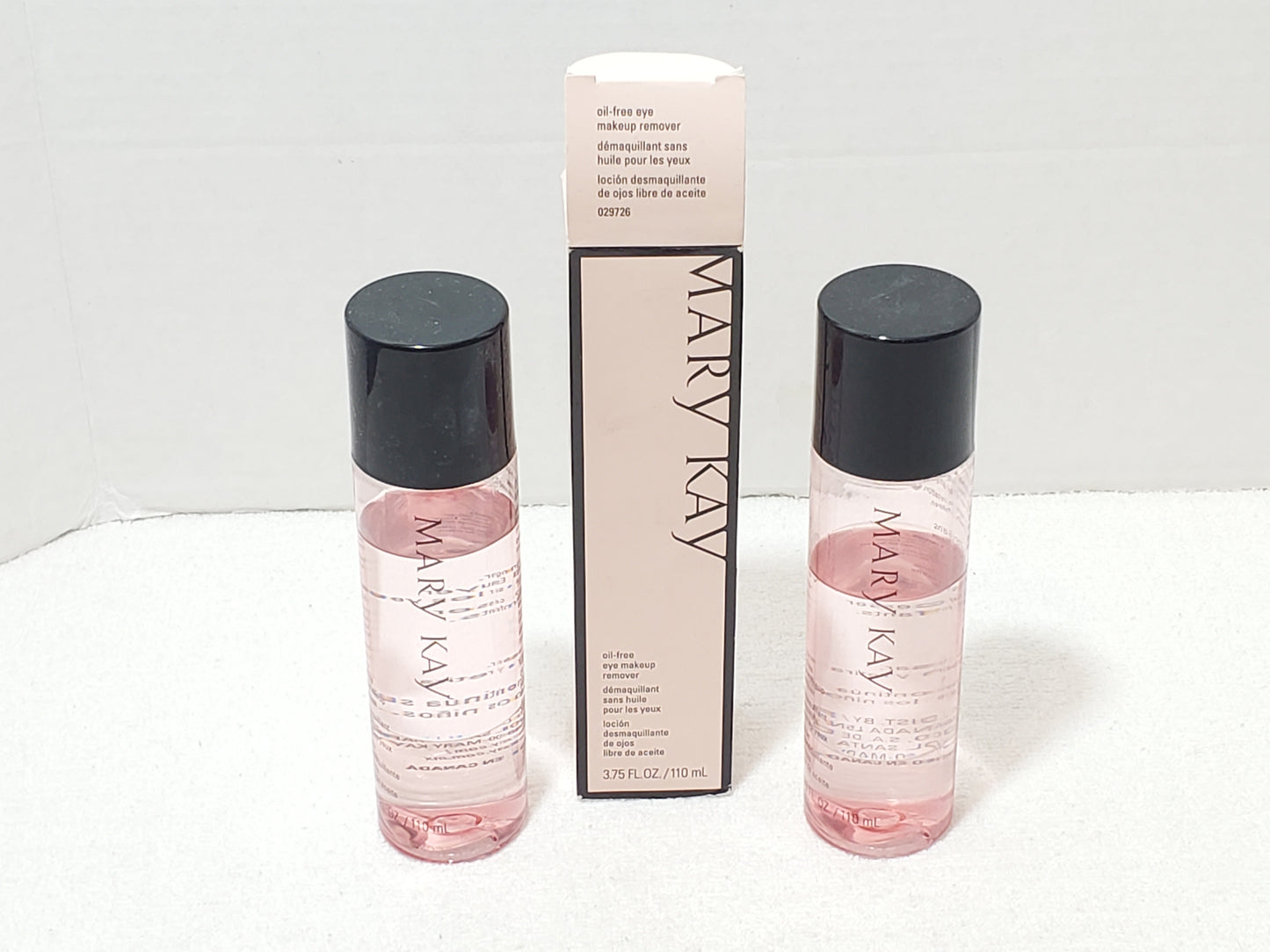 Lot of 2 Mary Kay Oil Free Eye Makeup Remover Dual Phase 3.75 oz / 110ml Women