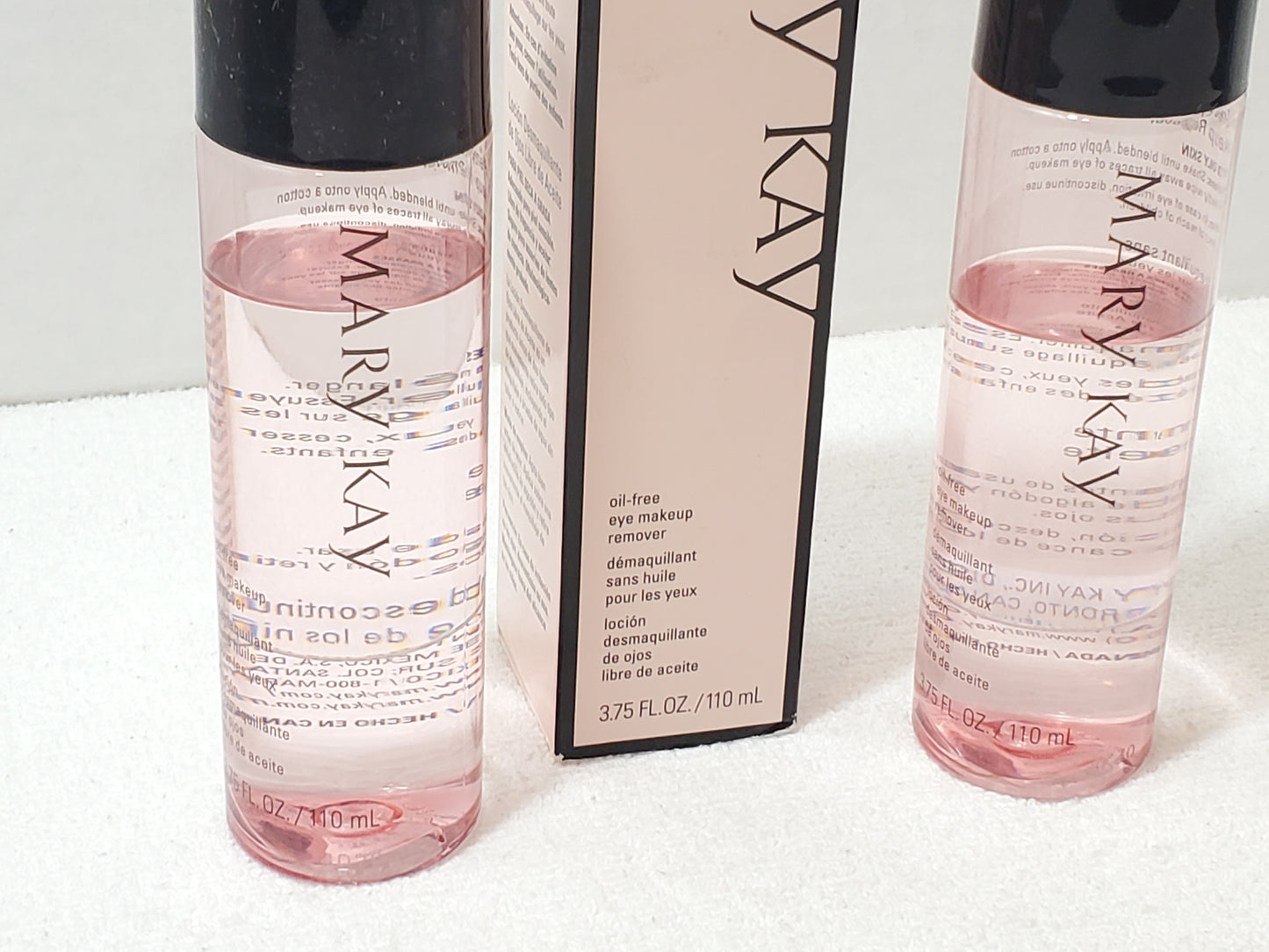 Lot of 2 Mary Kay Oil Free Eye Makeup Remover Dual Phase 3.75 oz / 110ml Women