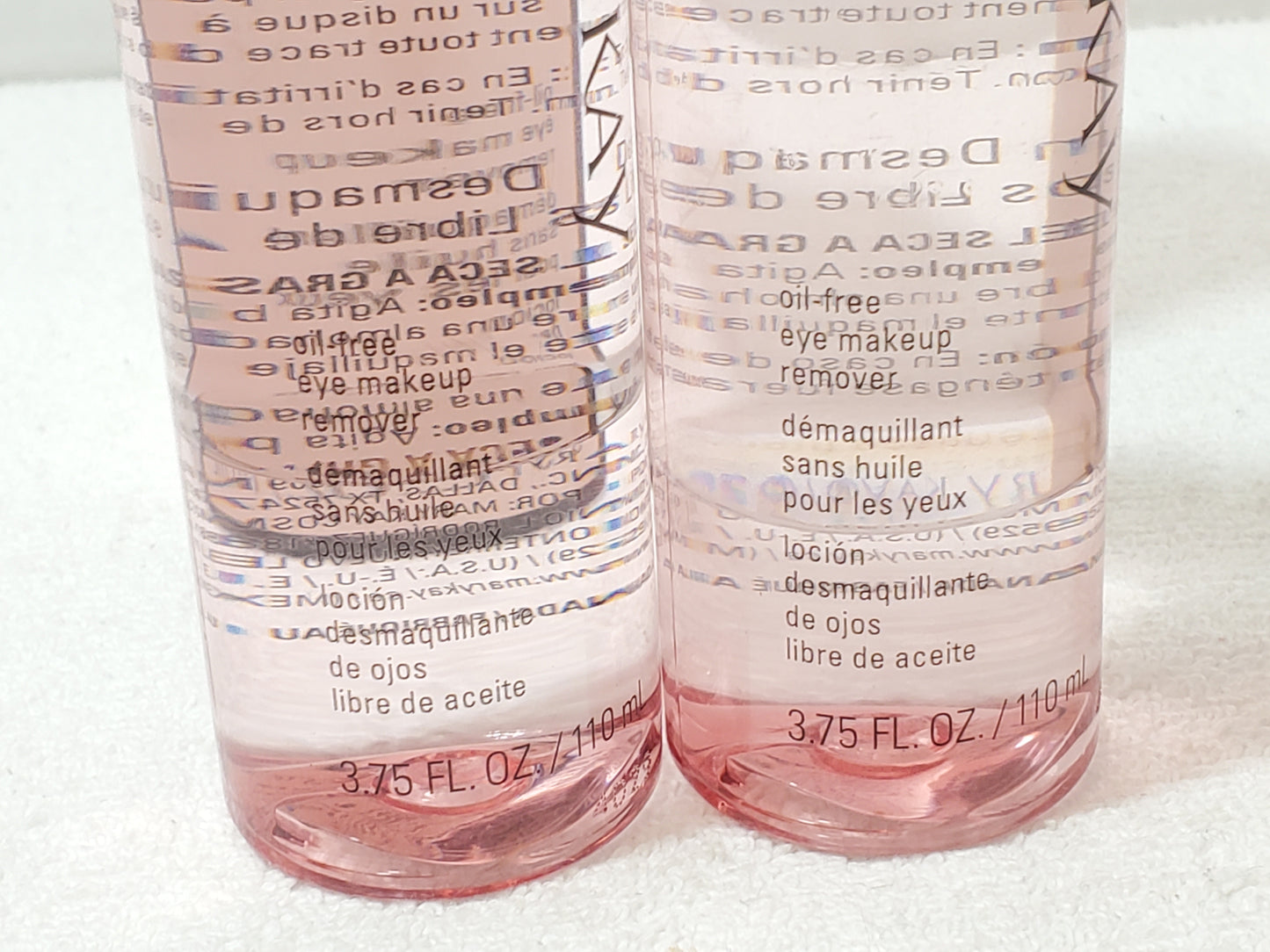 Lot of 2 Mary Kay Oil Free Eye Makeup Remover Dual Phase 3.75 oz / 110ml Women
