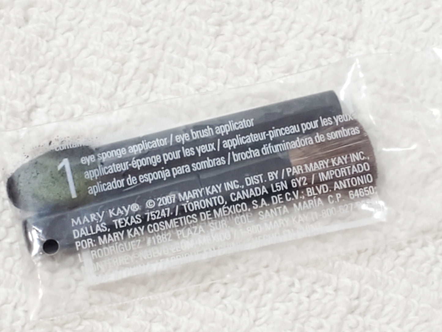 Mary Kay Eye Applicators 2 Piece Set Sponge and Brush Travel Size New Sealed