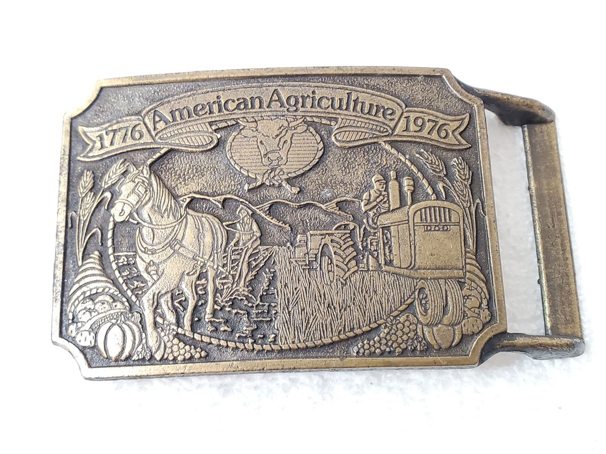 Ortho American Agriculture Bicentennial 1776-1976 Chevron Chemical Belt Buckle