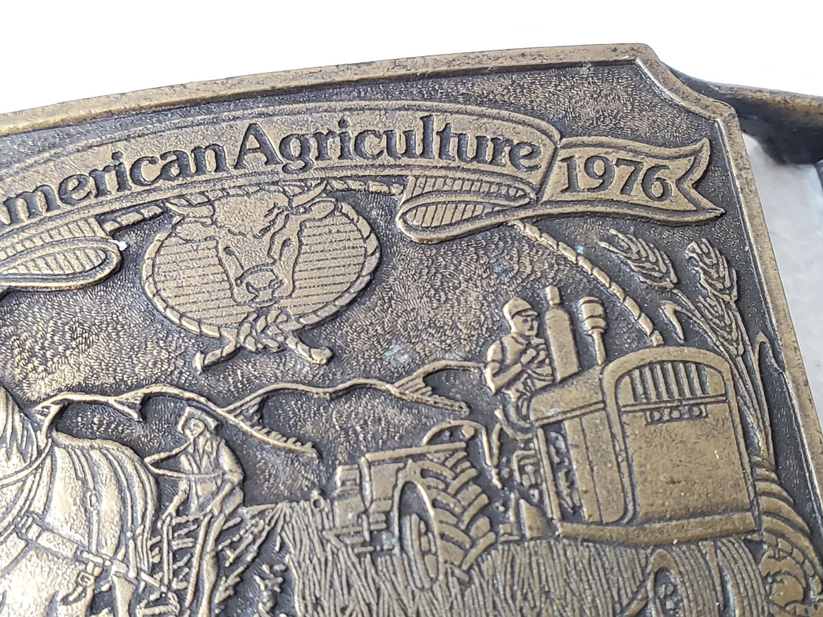 Ortho American Agriculture Bicentennial 1776-1976 Chevron Chemical Belt Buckle