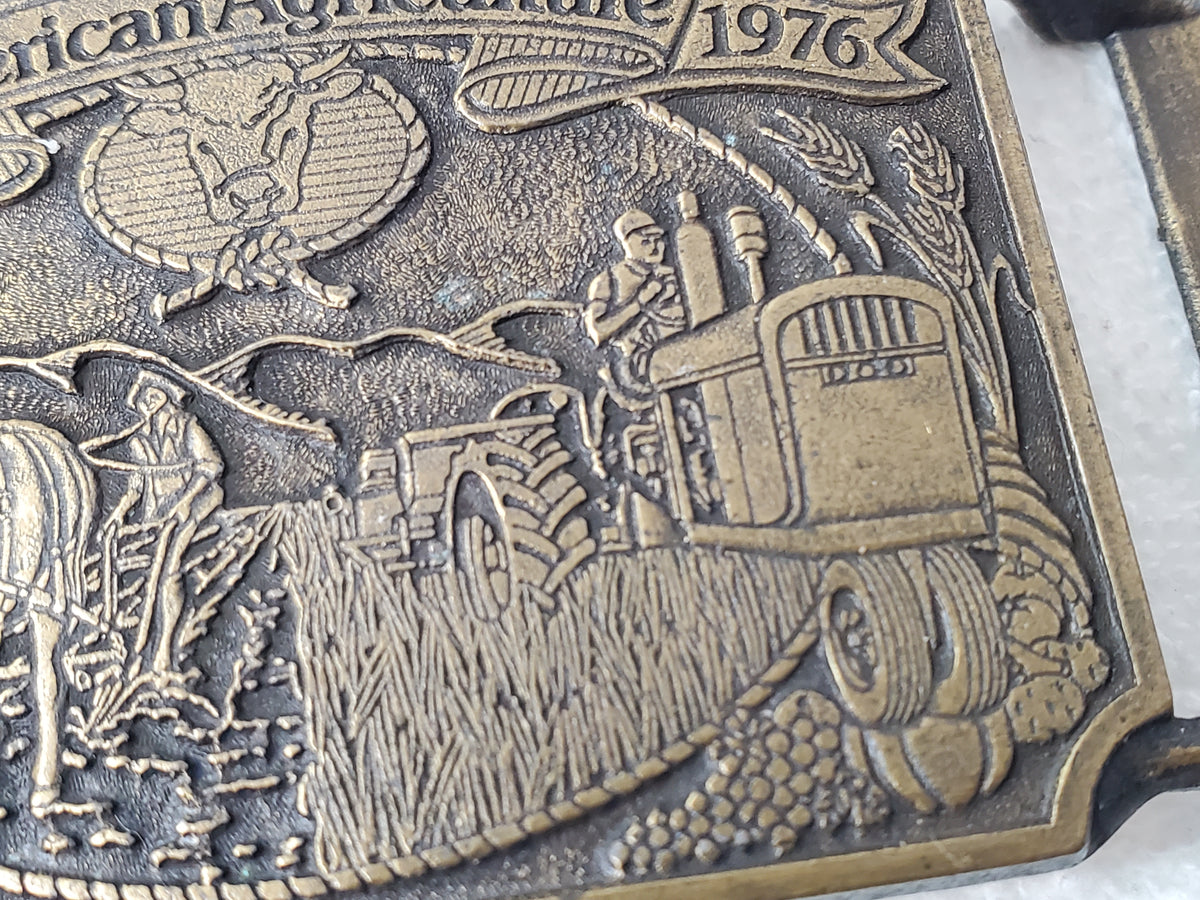 Ortho American Agriculture Bicentennial 1776-1976 Chevron Chemical Belt Buckle