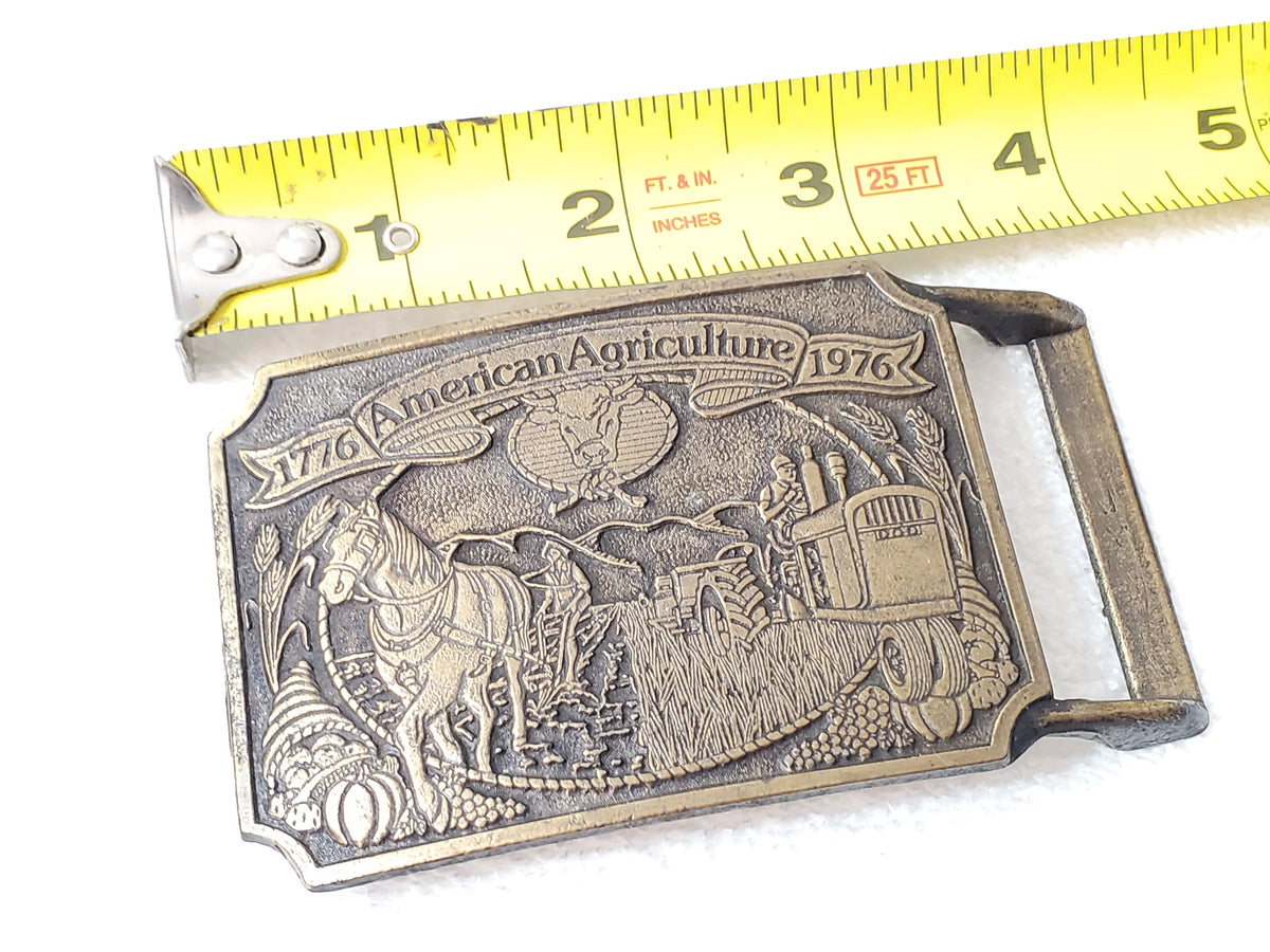 Ortho American Agriculture Bicentennial 1776-1976 Chevron Chemical Belt Buckle