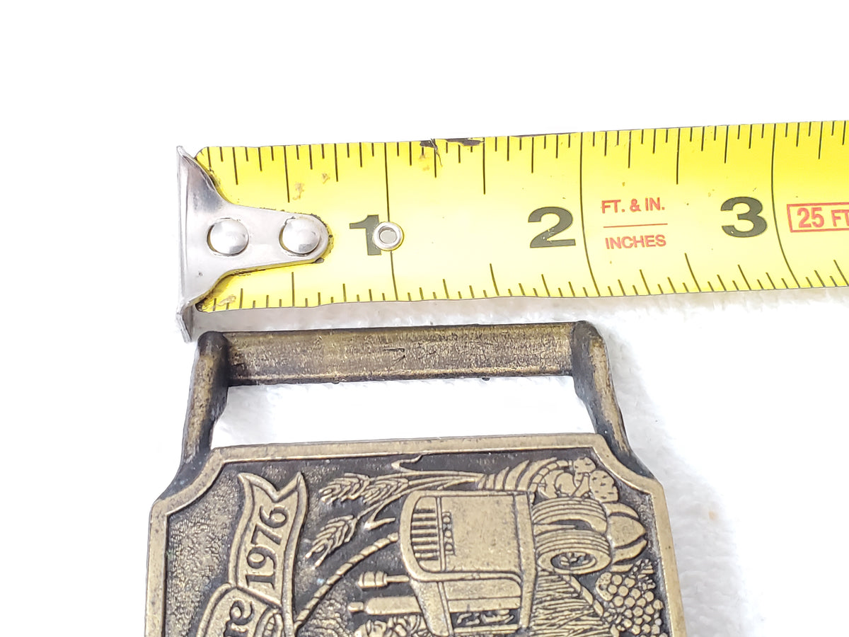 Ortho American Agriculture Bicentennial 1776-1976 Chevron Chemical Belt Buckle