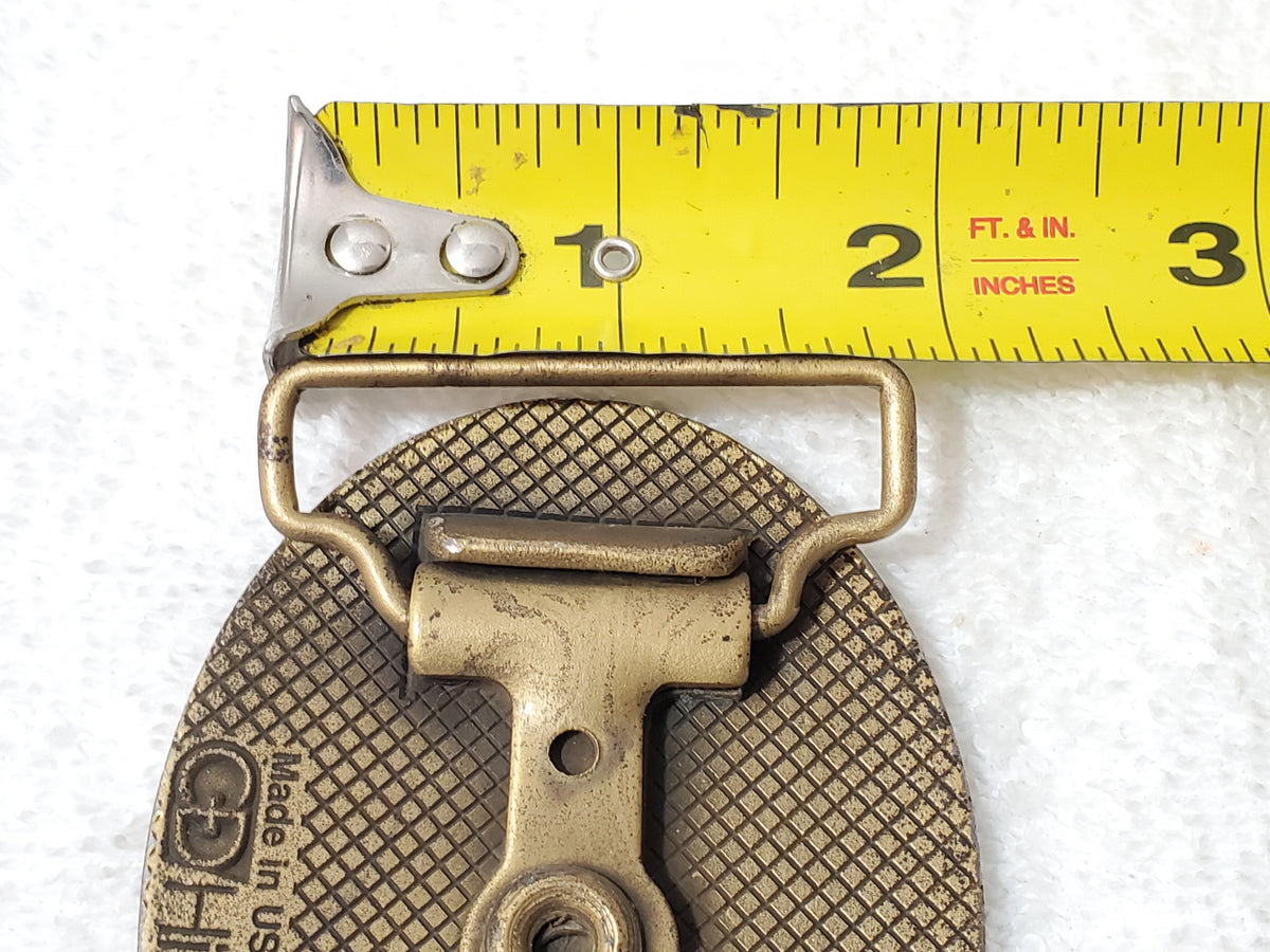 Vintage AT&T Lightguide Brass Belt Buckle Fiber Optics Made in USA by CD Hit