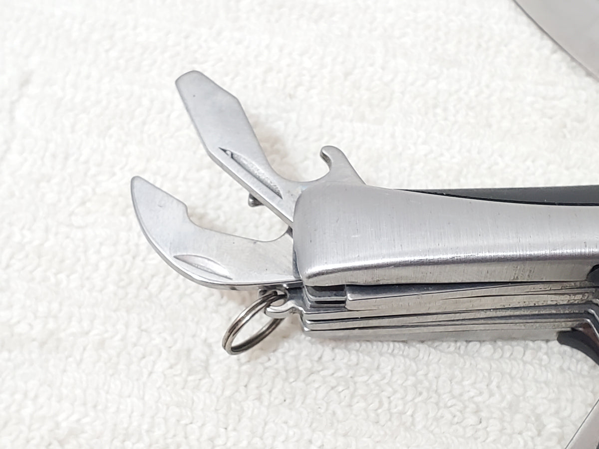 Journey's Edge Pocket Multi-Tool Stainless Steel Ergonomic Black Rubber Grip