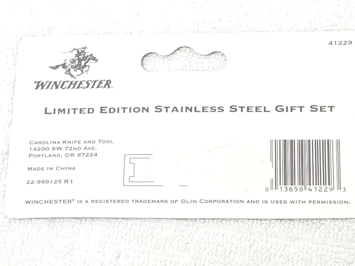 Winchester Limited Edition 2 Knife & Pin Stainless Steel Gift Set Collector Tin