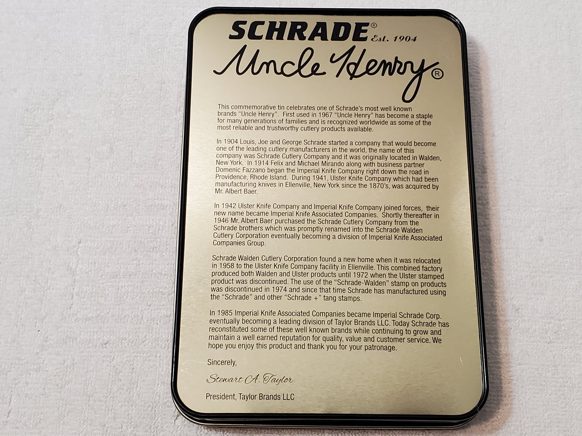 Schrade Uncle Henry 2014 Limited Edition 2-Knife Set with Collector Tin
