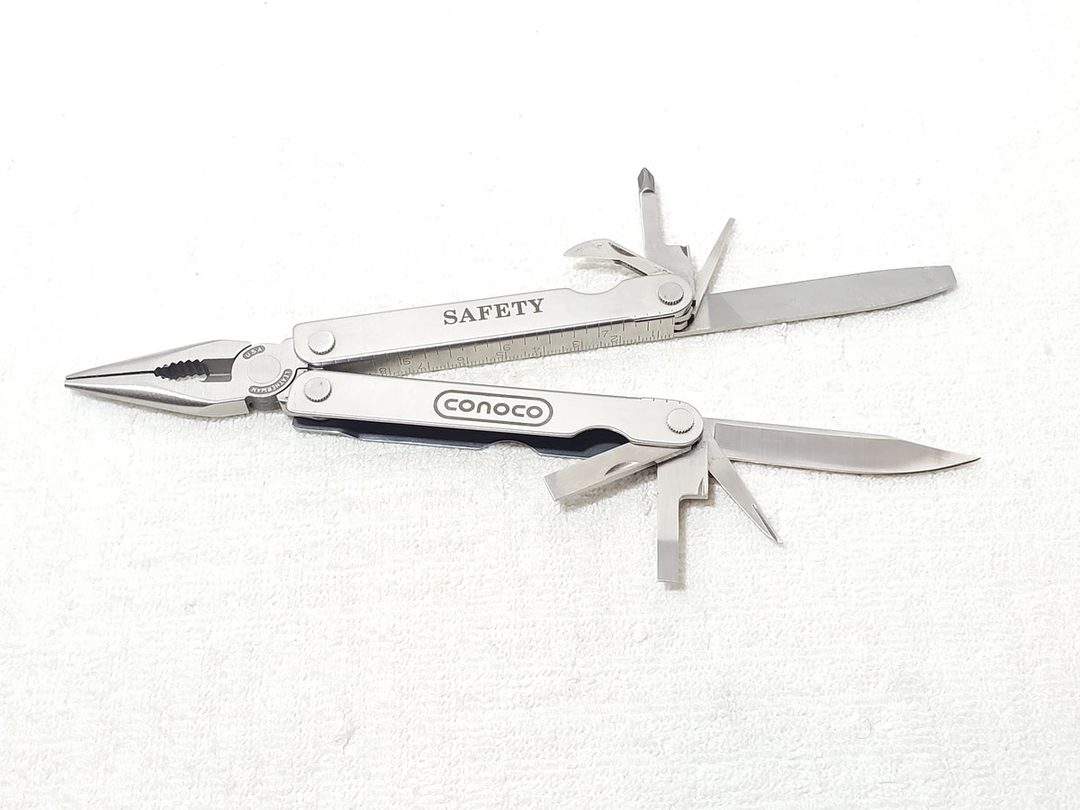 Vintage Leatherman Pocket Survival Tool Custom Engraving Leather Belt Sheath