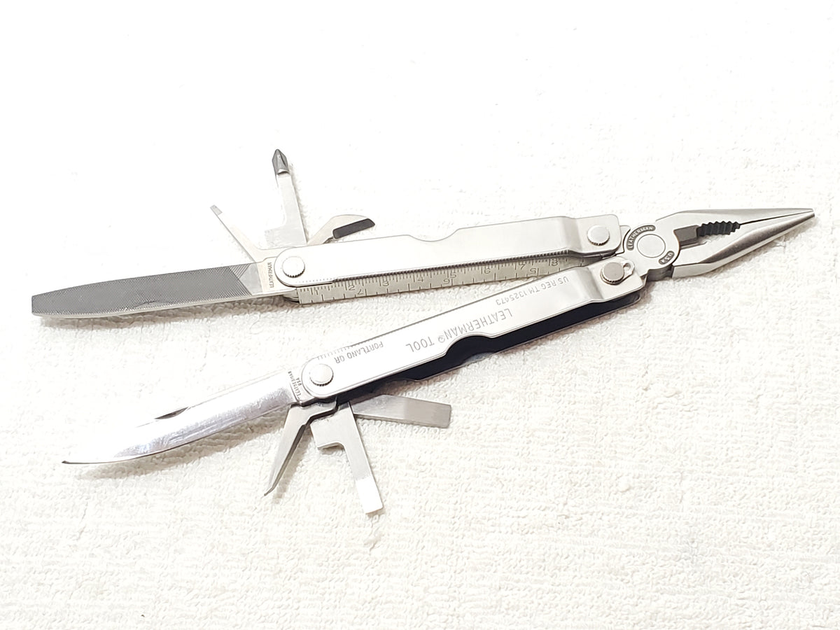Vintage Leatherman Pocket Survival Tool Custom Engraving Leather Belt Sheath