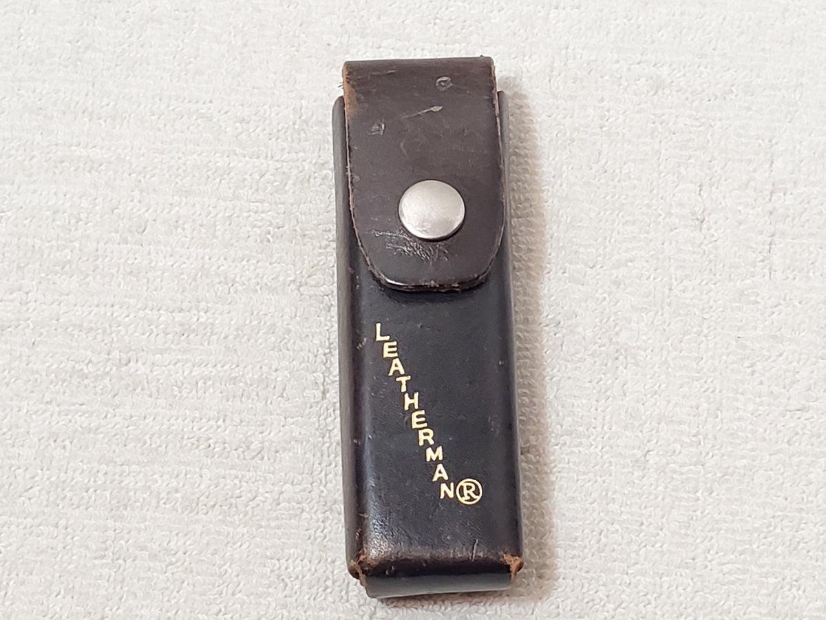 Vintage Leatherman Pocket Survival Tool Custom Engraving Leather Belt Sheath