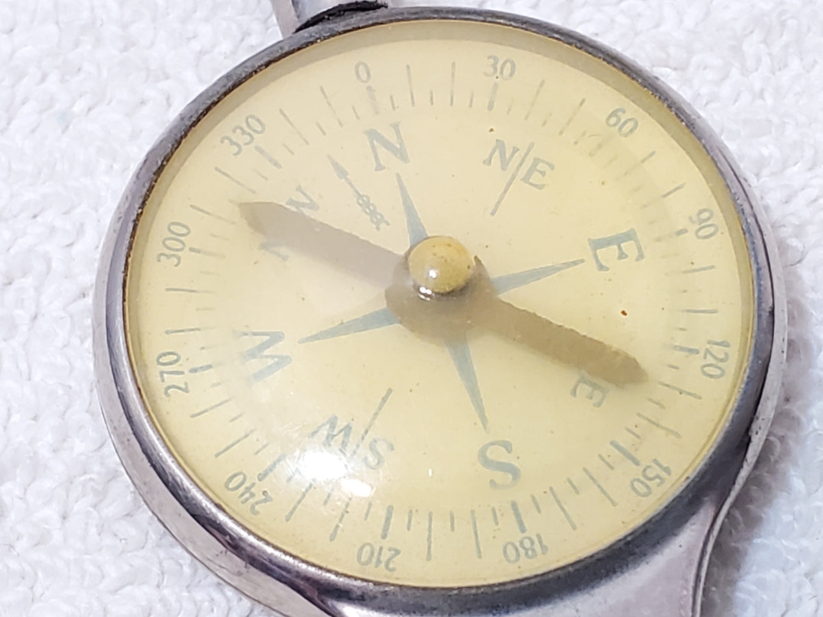 Vintage German Map Measurer Compass Leather Case Opisometer Pathfinder Distance