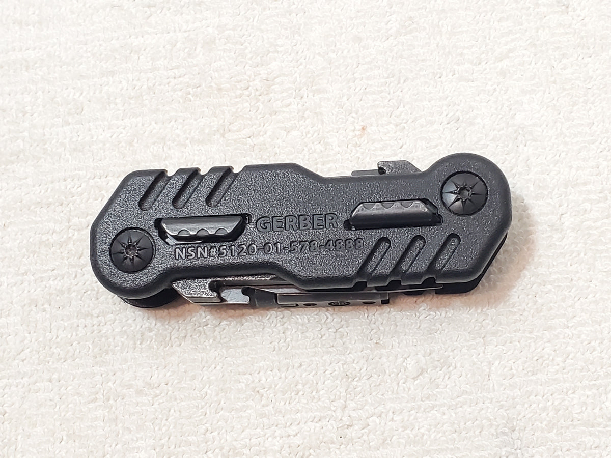 Gerber Black Multitool Short Reach Extraction Cleaning Slide Lock Buttons