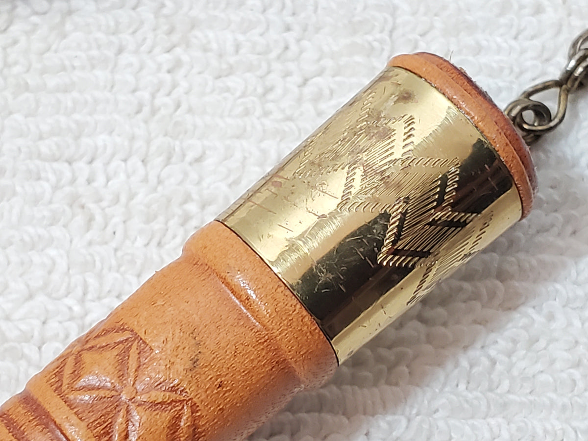 Vintage Finnish Kauhava Puukko Miniature Letter Opener Knife Horse Head Brass