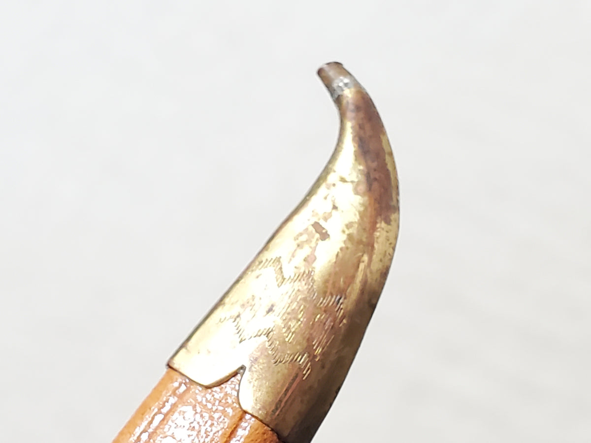 Vintage Finnish Kauhava Puukko Miniature Letter Opener Knife Horse Head Brass