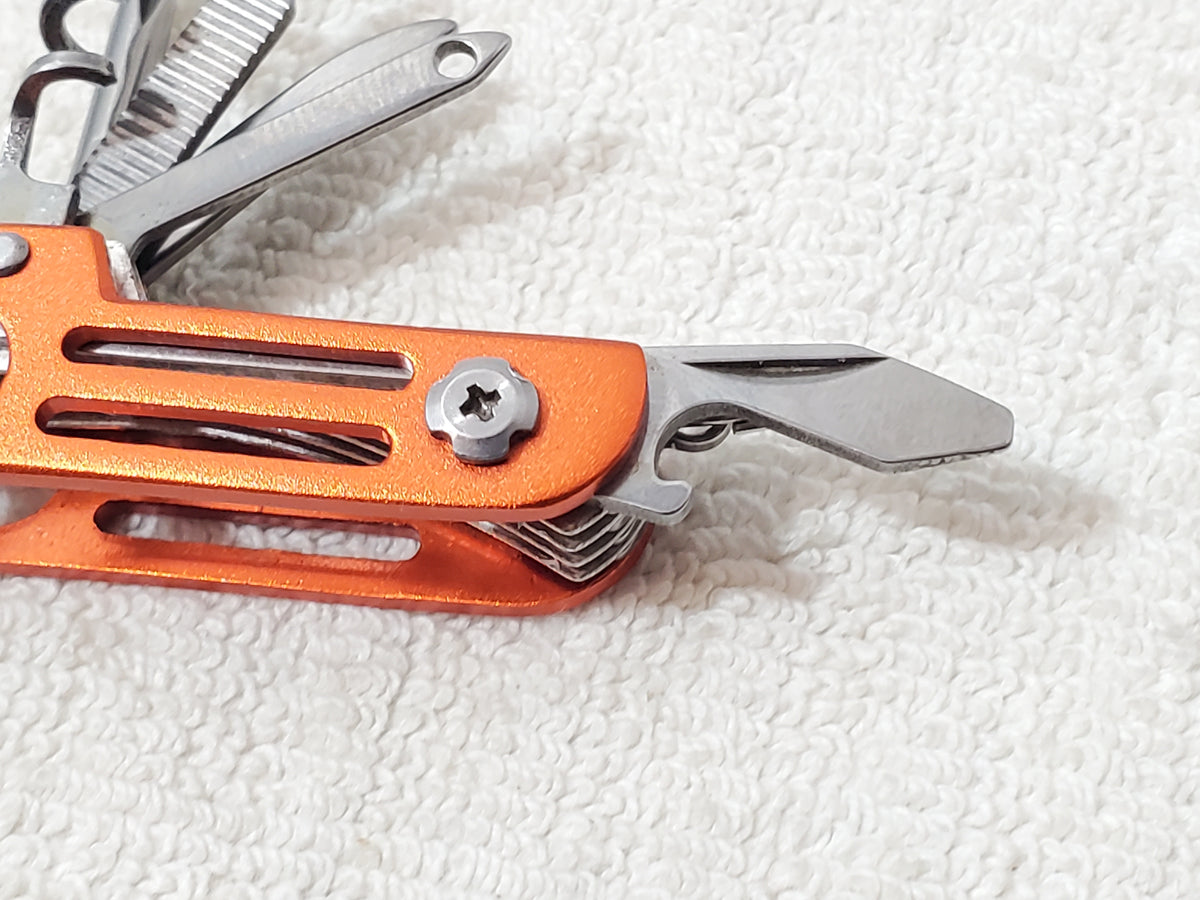 Wilcor Outdoors 15-in-1 Multi-Tool Pocket Knife Metallic Orange Stainless Steel