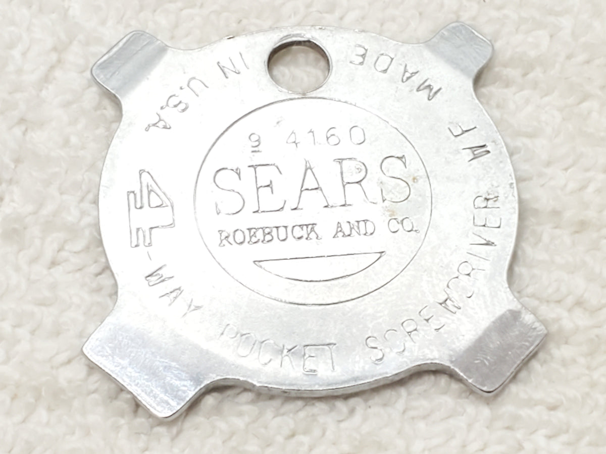 Vintage Sears Roebuck Craftsman 4-Way Pocket Screwdriver Keychain Made in USA