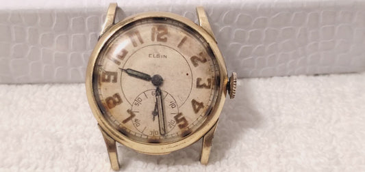 Vintage Elgin USA Women's Wind Up Watch Seventeen Jewels 10K Gold Plated
